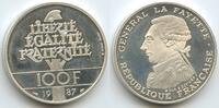 Frankreich 100 Francs Silber M#3252 - 230th Anniversary of the birth of La Fayette France -