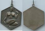 Bronzemedaille versilbert - Einseitige Plakette 1928 Deutsches Reich Weimar GY1043 - Karikaturenausstellung der Deutschen Künstlergesellschaft Vo...