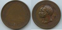 Große Bronzemedaille der nl. Freimaurer 1835 Niederlande Königreich A298 - Auf die Silberhochzeit des Prinzen Wilhelm Friedrich Karl - Netherland...
