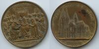 Deutsches Reich Große Bronzemedaille ehemals vergoldet GX059 - Medaille 1880 auf die Vollendung des Kölner Doms. -