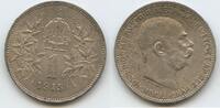 Österreich Kaiserreich 1 Corona (1 Krone) Silber G5789 - Kaiser Franz Joseph I. 1848-1916 Austria -