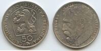 Tschechoslowakei 50 Korun Silber G8616 - 50 Years - Death of Josef Václav Myslbek Czechoslovakia -