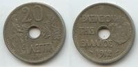 Griechenland 20 Lepta 1912 G10048 - Athena Georg I. 1863-1913 Greece Grèce Sehr schön