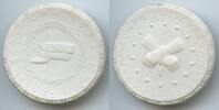 Deutsches Reich Weimar Porzellanmedaille Biskuit-Porzellan GY097 - Schmachfriedens Vertrag von Versailles 1918 - Ruhr vergiss es nicht -
