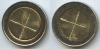 Europa 2 Euro Ronde ungeprägt G6739 - Schrötling mit Randprägung 2 **, Rondelle, entwertet -