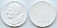 Religiöse Medaille Porzellanmedaille - Meissen GY092 - Papst Johannes Paul II. - Der heilige Stuhl -