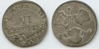 RDR Österreich Vorderösterreich VI Kreutzer Silber (6 Kreuzer) GX1522 - Franz II. 1792-1835 -