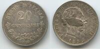 Italien Königreich 20 Centesimi Silber G2900 - Vittorio Emanuele II. 1861-1878 Italy Italia -