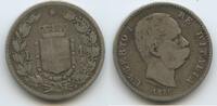 Italien Königreich 1 Lira Silber H0532 - Umberto I. 1878-1900 Italy -