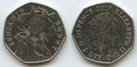 Großbritannien Great Britain United Kingdom 50 Pence G2211 - Benjamin Bunny - The Tales of Beatrix Potter - Queen Elizabeth II. -
