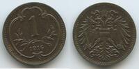 Österreich Kaiserreich 1 Heller G5569 - Wappen mit Bindenschild RAR - Franz Joseph I. -
