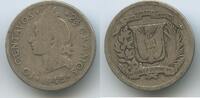 Dominikanische Republik 10 Centavos (2½ Gramos) Silber G16162 - Dominican Republic God Fatherland Liberty - Indian woman -