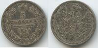 Russland Zarenreich 5 Kopeks (5 Kopecks) Silber G0830 - Zar Nikolaus I. 1825-1855 Russia -