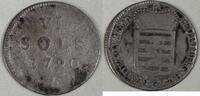 Luxemburg RDR Österreich VI Sols Silber M#6137 - SEHR RAR Leopold II. 1790-1792 Austria -