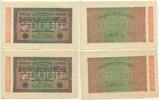Deutsches Reich Weimar 2 x 20.000 Mark GB238 - Banknoten mit fortlaufender Nummer Paper Money Germany UNC -