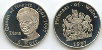 Großbritannien Great Britain United Kingdom 5 Euro Medaille GY421 - Diana Princess of Wales - Queen of Hearts 1996-1997 -