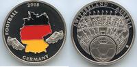 Deutschland - Schweiz - Österreich Medaille mit Farbauflage PA217 - Fussball Europameisterschaft EM - Gastgeber Österreich und Schweiz -