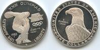 USA One Dollar GS1092 - USA KM#209 XXIII. Olympiade Los Angeles Silber -