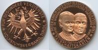 Österreich Tirol Große Bronzemedaille Verdienstmedaille GX652 - Volkstumsverband Tirol - Kartographen Talschaftskarten -