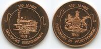 Deutschland Württemberg Medaille GY1248 - Adler - 150 Jahre Deutsche Eisenbahnen - 140 Jahre Württemberg -