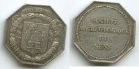 Frankreich Silbermedaille Octagonal GX1210 - Archäologische Gesellschaft in Sens Frankreich -