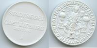 Deutsche Demokratische Republik DDR Porzellanmedaille GN1646 - Stadtsiegel von Quedlinburg um 1300 -