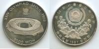 Südkorea 5000 Won G7249 - Olympiade Seoul 1988 Stadium Korea South -
