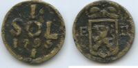 Luxemburg Belagerung 1 Sol G7710 - Luxembourg Siege Coinage Austrian occupant Franz II. Österreich -