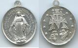 Religiöse Medaille Wallfahrtsmedaille Pilgermedaille M3845 - Alte Wundertätige Medaille - Unbefleckten Herzen Maria & Jesus -