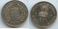 Indien Republik 10 Rupees Silber GS1229 - Grow more Food FAO Scarce India -