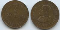 Vatikan Italien-Kirchenstaat 4 Soldi (20 Centesimi) G1503 - Papst Pius IX. 1846-1870 Papal States Italian states -