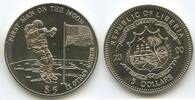 Liberia 5 Dollars GS074 - Mondlandung First Man on the mon 1969 - Mission Apollo XI. -