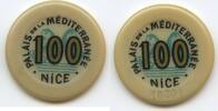 Frankreich Spielmarke 100 Francs Casino Token GX130 - Nice Casino Nizza Palais de la Méditerranée Jeton -