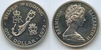Bermuda One Dollar Silber GS987 - 25th Anniversary of the Wedding of Queen Elizabeth II and Prince Philip -