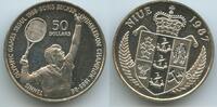 Niue 50 Dollars Silber G0325 - Boris Becker Tennis Wimbledon Champion 1985-1986 - Olympiade Seoul 1988 -