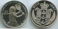Niue 50 Dollars Silber G0324 - Steffi Graf - Olympische Spiele Seoul 1988 - French Open 1987 Tennis -