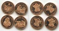Deutschland Bundesrepublik Medaille Lot 4 Stück GX854 - Wilhelm Busch - Max und Moritz, Lämpel, Fipps, Hans Huckebein -