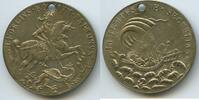 Religiöse Medaille M3998 - Alte Sankt Georgsmedaille - Drachentöter Schiff -