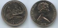 Insel Man - Isle of Man One Crown GS984 - Millennium of Tynwald Sail-Ship - Elizabeth II. -