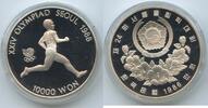 Südkorea 10000 Won Silber GS1009 - Marathon Runner Olympide Seoul 1988 Diving Korea South -