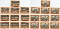 Deutsches Reich 5 Pfennig Notgeld 10 Stück Lot GB293 - Stadt Freyburg (Unstrut) Germany Emergency Issue -