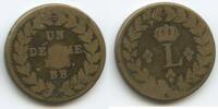 Frankreich Belagerung Straßburg Un Decime G1818 - Ludwig XVIII. Blocus de Strasbourg France -