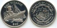 Liberia 20 Dollars Silber 1 Unze GS1055 - RMS Titanic 1 Oz Untergang - Das unsinkbare Schiff -