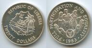 Liberia 20 Dollars Silber GS613 - International Year of Disabled Persons -