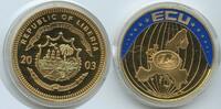 Liberia 5 Dollars G0477 - ECU Multicolor Gold- und Farbauflage -