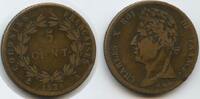 Französische Kolonien Guyana 5 Centimes G2657 - Guadeloupe Martinique Saint Dominique French colonies Charles X. -
