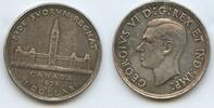 Kanada Canada 1 Dollar Silber G6495 - Besuch von König George VI. und der zuk. Königin Elizabeth II. In Ottawa -