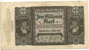 Deutsches Reich Weimar 2 Millionen Mark GB303 - Reichsbanknote Paper Money Germany Banknote -