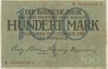 Deutsches Reich Baden 100 Mark GB198 - Baden Mannheim Badische Bank Scarce Paper Money Germany -