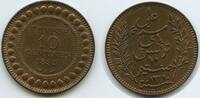 10 Centimes 1892 (AH1310) A Paris Tunesien Französisches Protektorat G0102 - SEHR RAR Ali III. 1882-1902 Tunisia French Protectorate Fast unzirku...